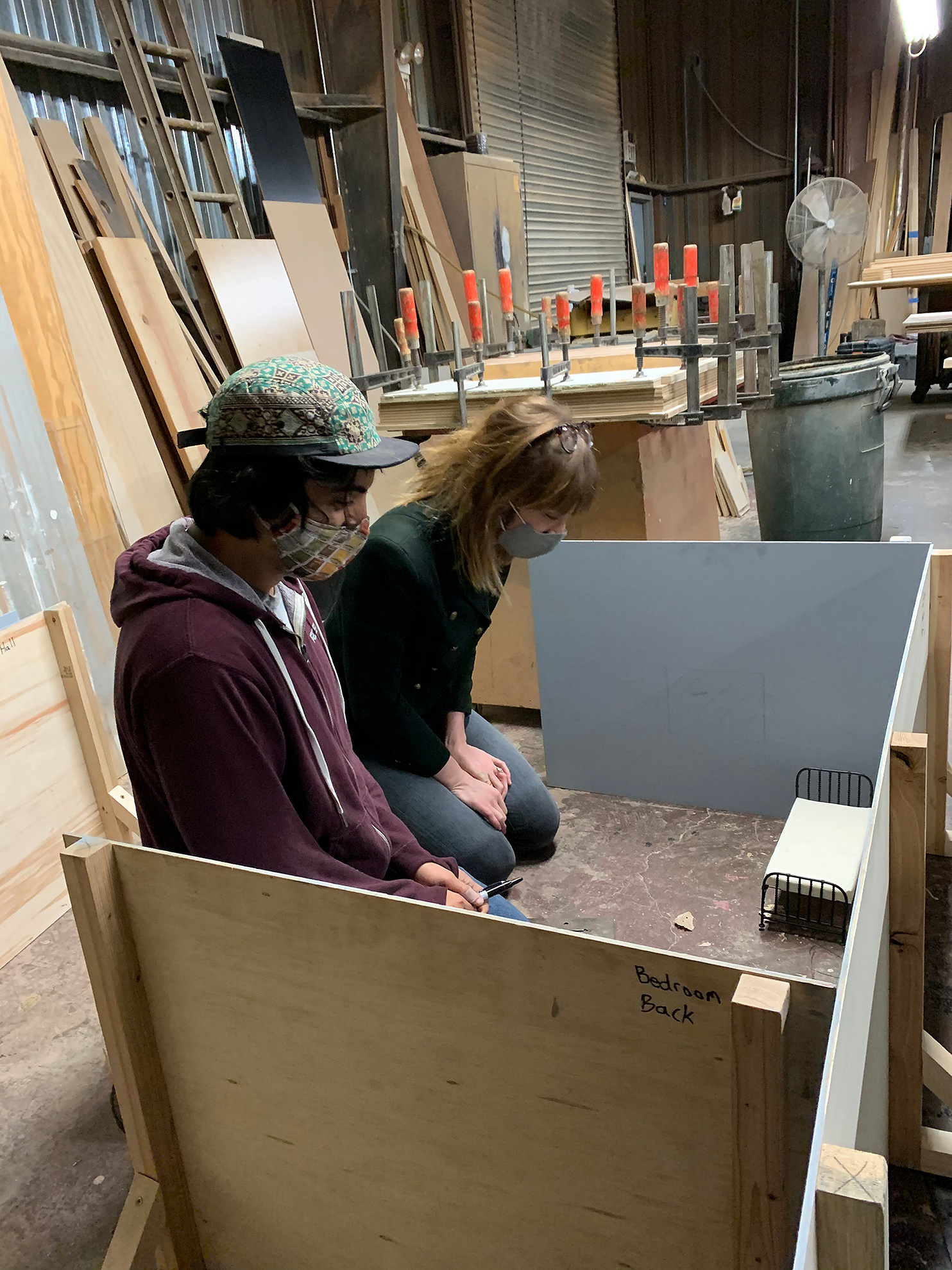 Eric & Tiffany figuring out set layout