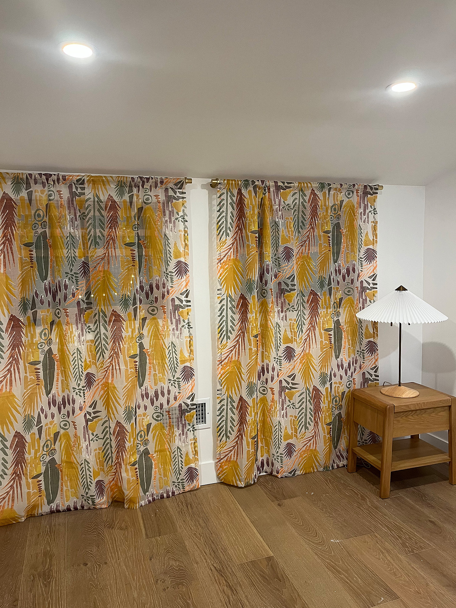 I mounted these curtain rods to the specs of an interior designer, along with all other curtains rods, for the home of couple that owns of a house staging company. Some walls were wood paneled and others tiled, so precision mattered.