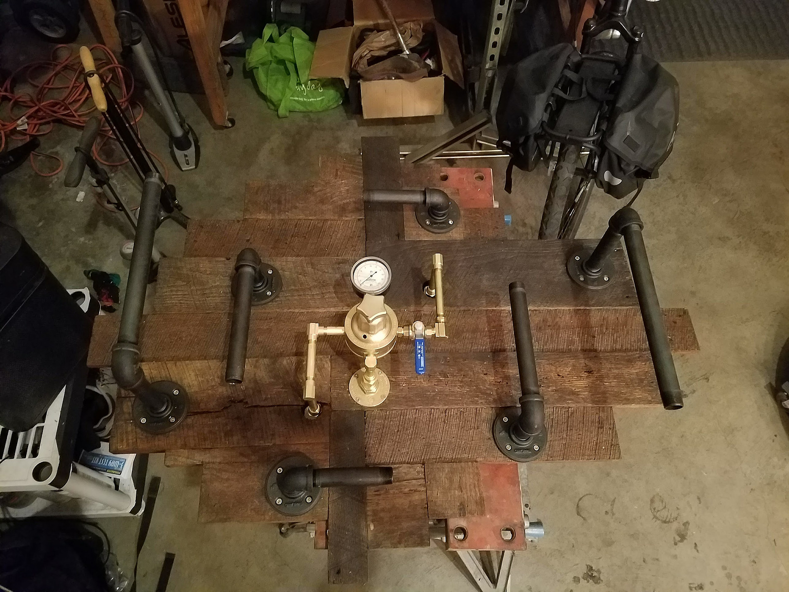 Light fixture in progress