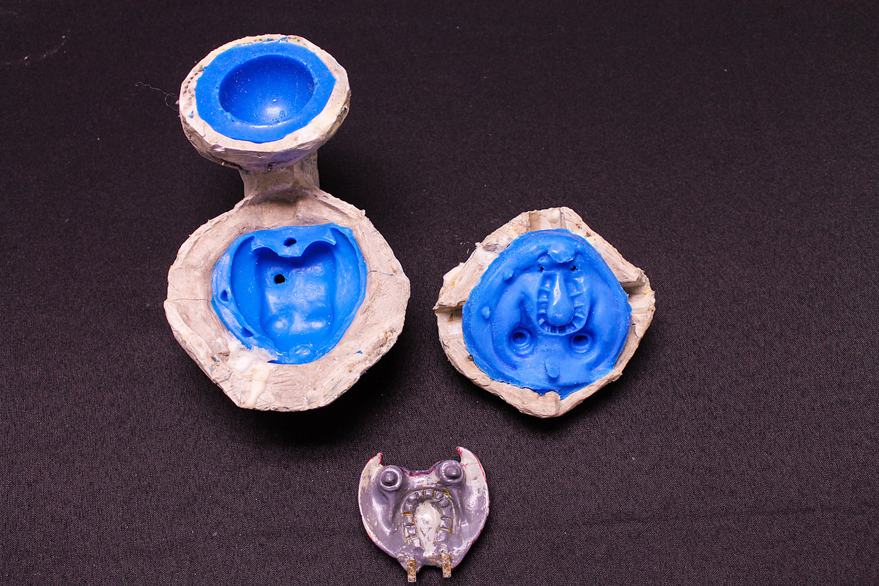 Experimental matrix mold for a lower jaw