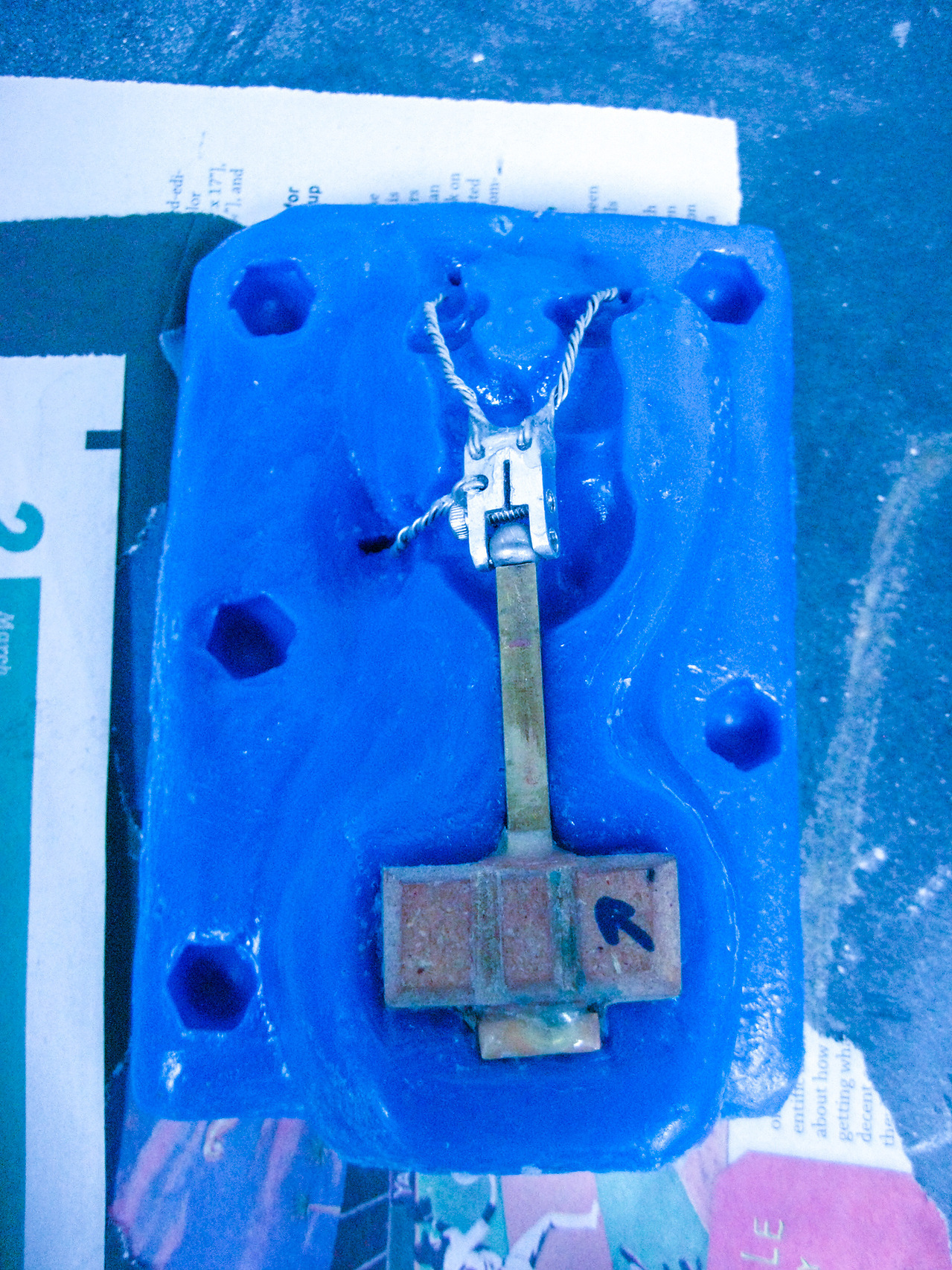 Prepping to cast hands from mold